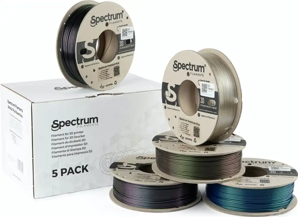 Akční Nabídka Spectrum Premium PLA Essentials - sada 5 ks, 1,75 mm (1.250 g)