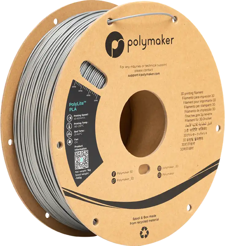 Polymaker PolyLite PLA Steel Grey, 1,75 mm / 1000 g Horká Nabídka