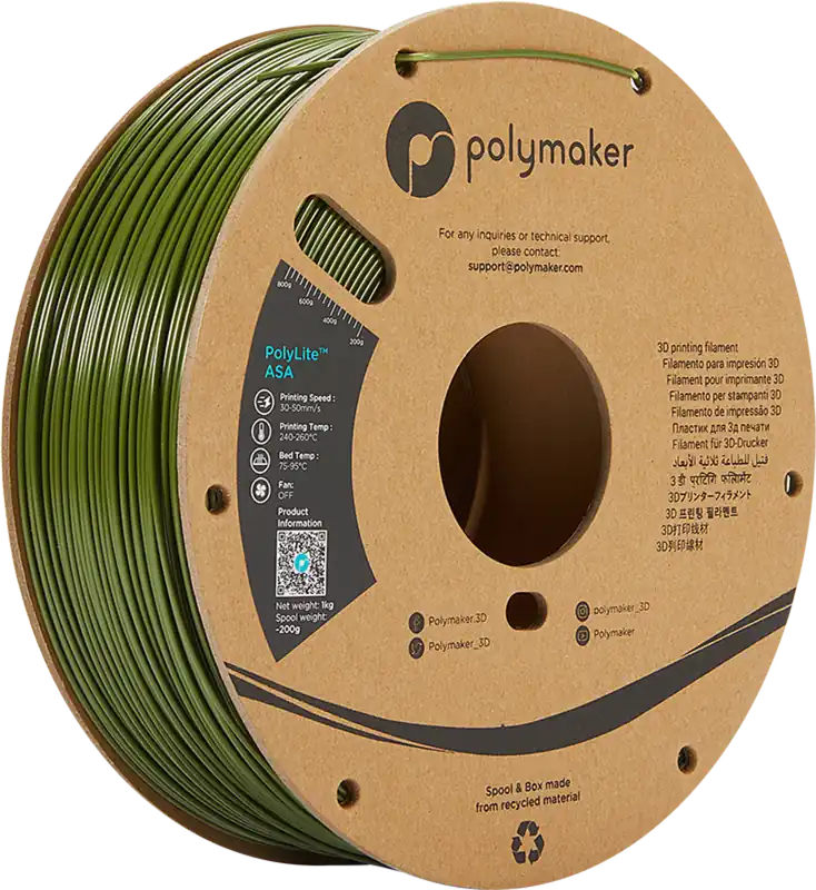 Polymaker ASA Army Green, 1,75 mm / 1000 g Aktuální