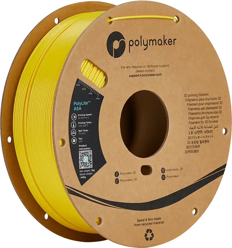 Polymaker ASA Yellow, 1,75 mm / 1000 g Expresní Doručení