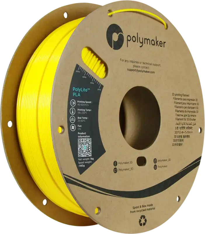 Polymaker PolyLite Silk PLA Yellow, 1,75 mm / 1000 g Autentický