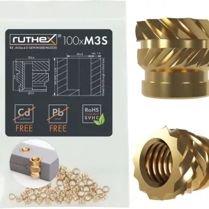 ruthex Závitové vložky M3S (100 ks), M3S x 4,0 Koupit Online