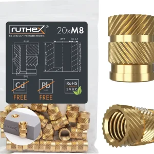 Sezónní Sleva ruthex Závitové vložky M8 (20 ks), M8 x 12,7