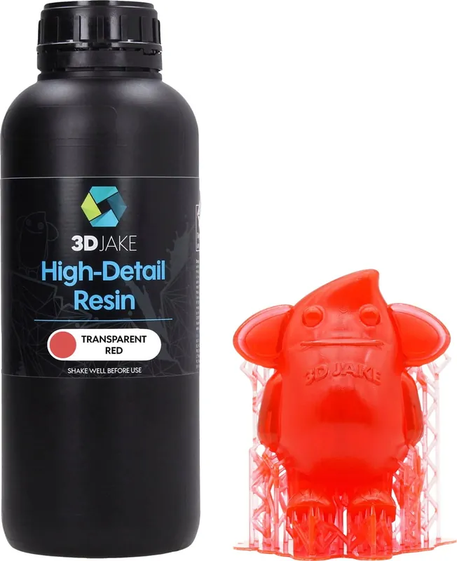 Akční Nabídka 3DJAKE 8K High-Detail Resin Transparent Red, 1.000 g