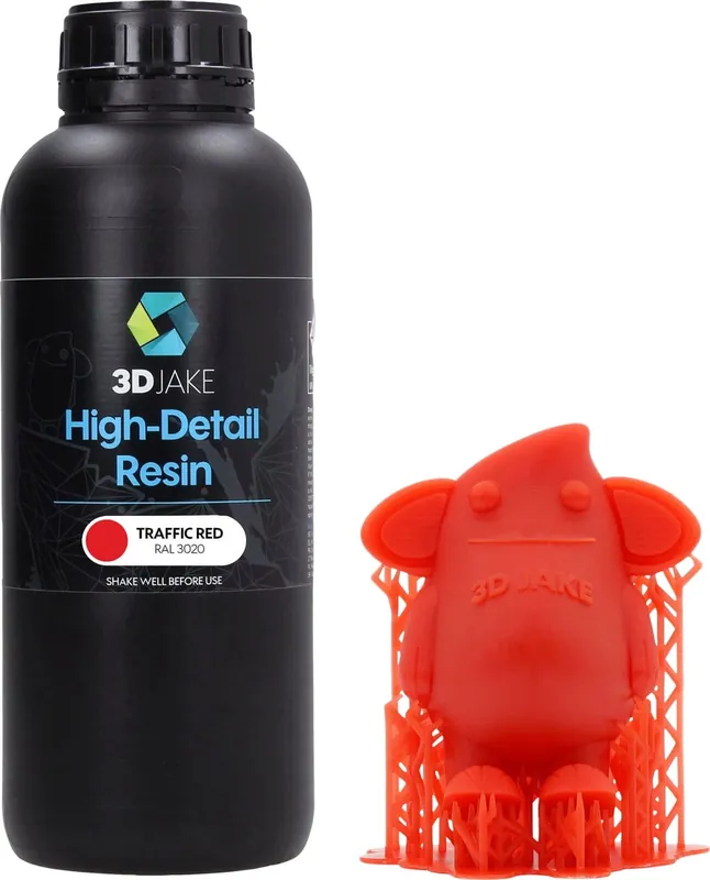3DJAKE 8K High-Detail Resin Traffic Red, 1.000 g Přímo Od Výrobce