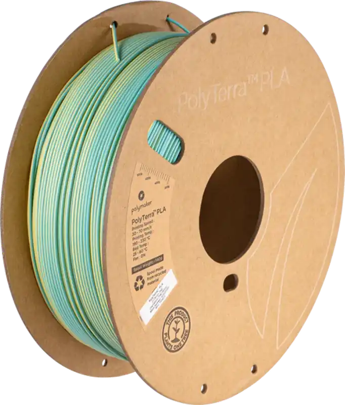 Výprodej Polymaker PolyTerra PLA Dual Chameleon Teal-Yellow, 1,75 mm / 1000 g