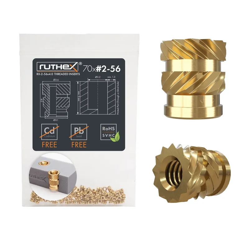 Cenově Výhodný ruthex Závitové vložky #2-56 UNC (70 ks), #2-56x4
