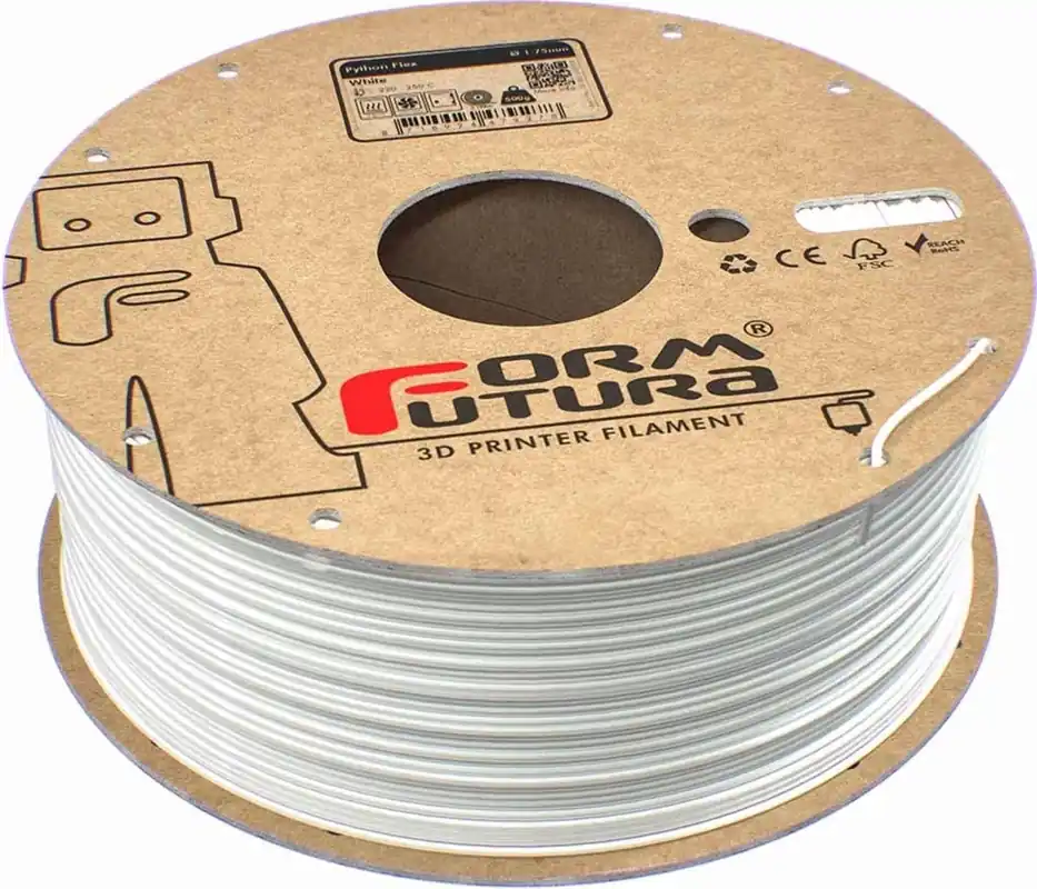 Koupit Online FormFutura Python Flex TPU 98A White, 1,75 mm / 500 g