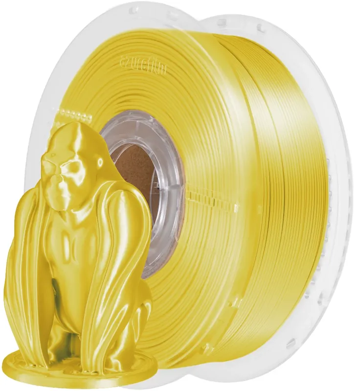 Dokud Zásoby Vydrží AzureFilm PLA Silk Yellow, 1,75 mm / 1000 g