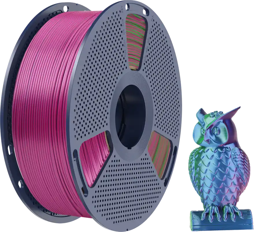 Akce SUNLU Silk PLA+ Tri-Color Blue Green Purple, 1,75 mm / 1000 g