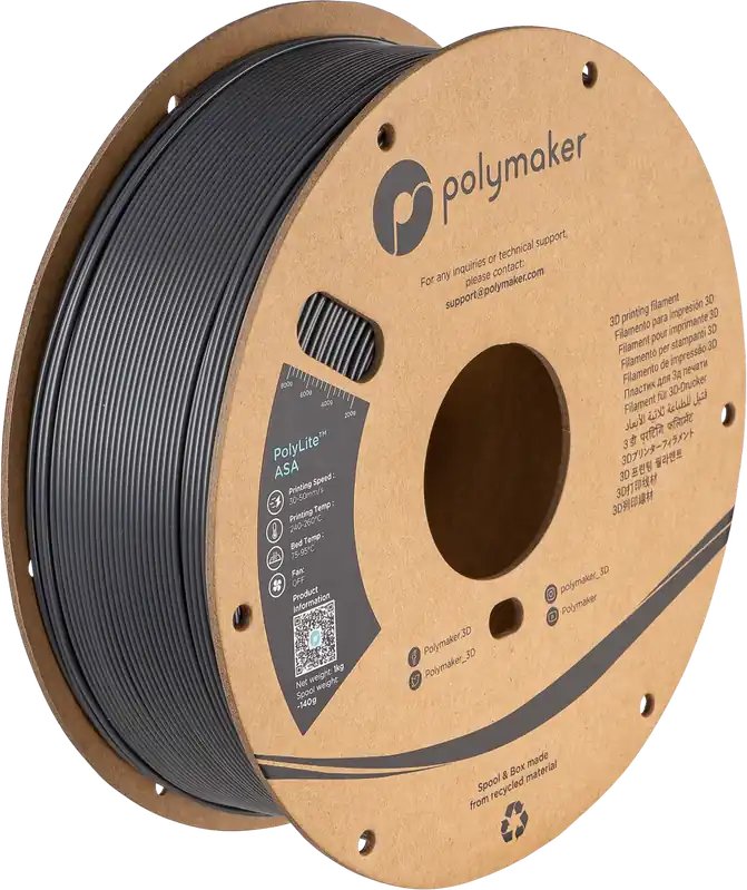Novinka Polymaker ASA Dark Grey, 1,75 mm / 1000 g