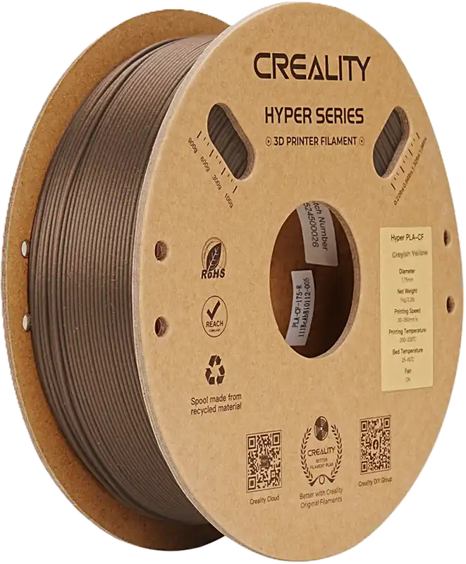 Creality Hyper PLA-CF Greyish Yellow, 1,75 mm / 1000 g Cenově Výhodný