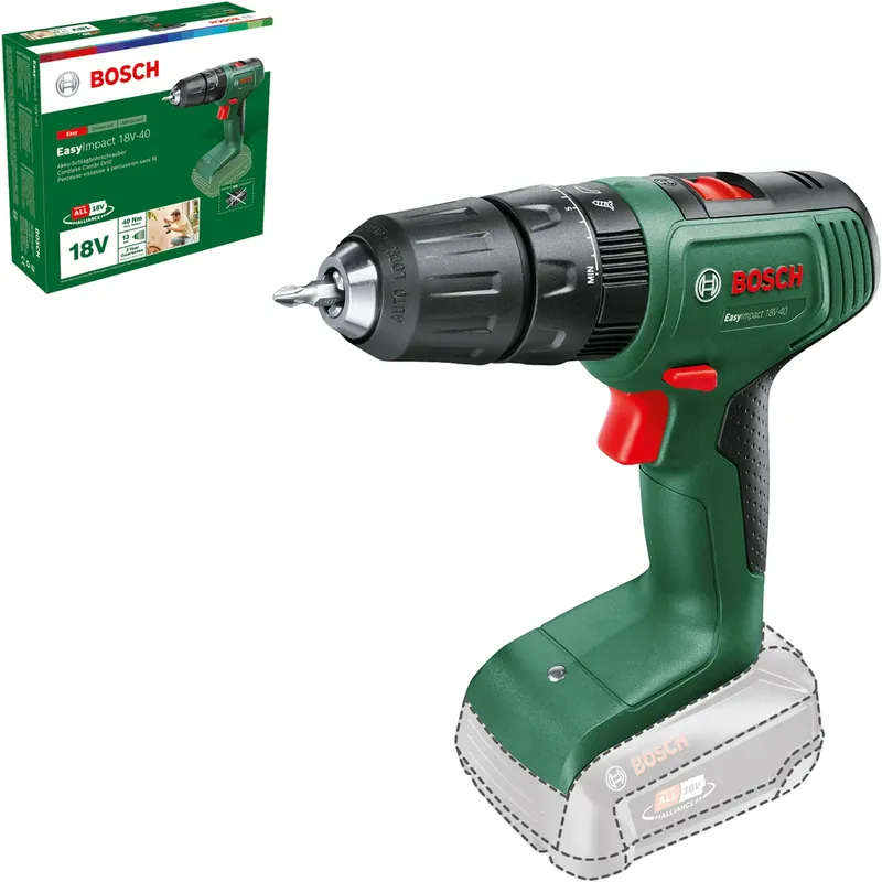 Ihned K Objednání Bosch Home & Garden EasyImpact 18V-40 příklepový šroubovák, Bez baterie