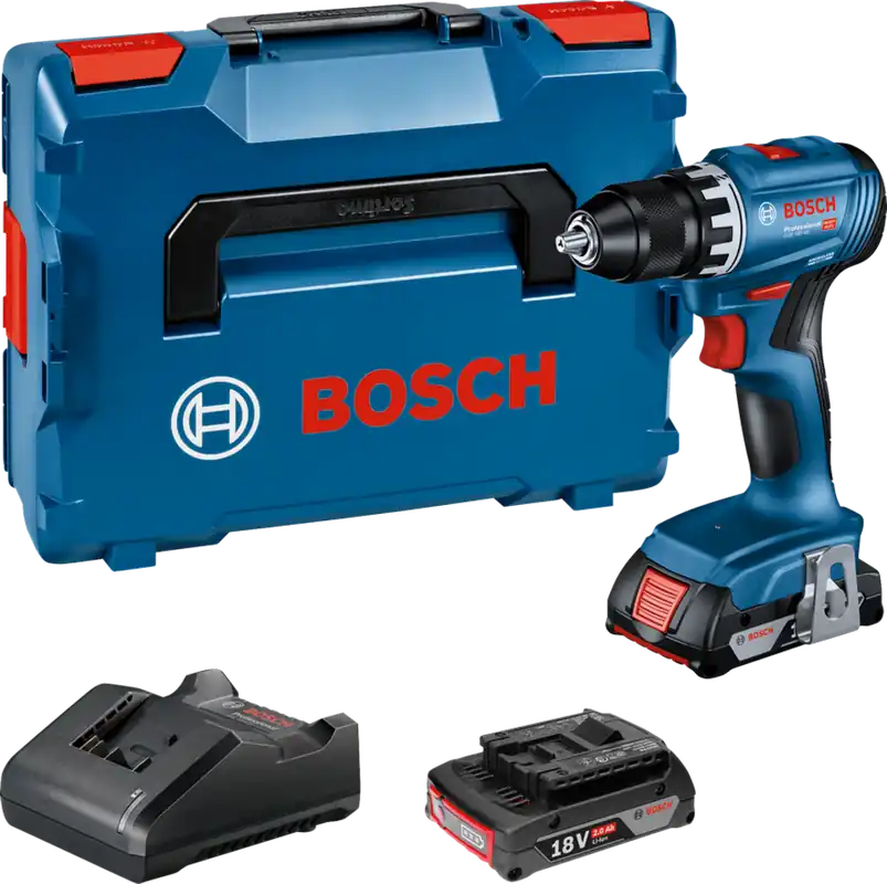 Originální Bosch Professional GSR 18V-45 Aku vrtací šroubovák, 2x 2,0Ah