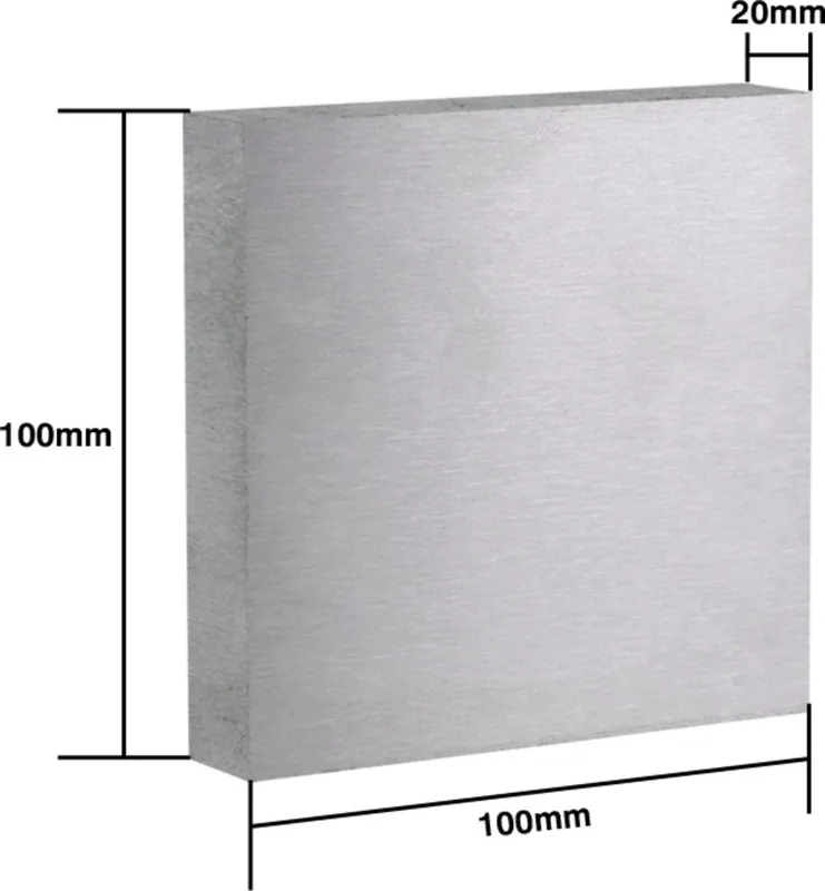 LDO Motors 6061 Aluminum Block, 100 x 100 x 20 mm Novinka