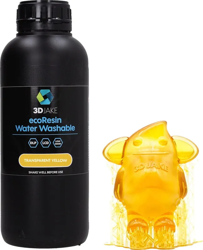 3DJAKE ecoResin Water Washable Transparent Yellow, 1.000 g Vrácení Zdarma