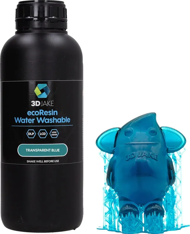 3DJAKE ecoResin Water Washable Transparent Blue, 1.000 g Víkendová Akce