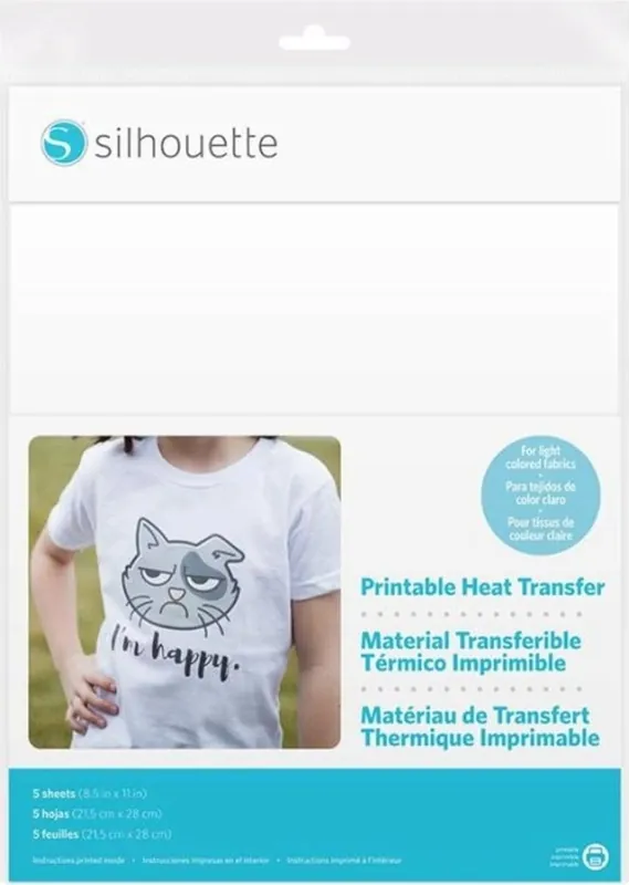 Silhouette Printable Heat Transfer, Light Fabric Vrácení Zdarma