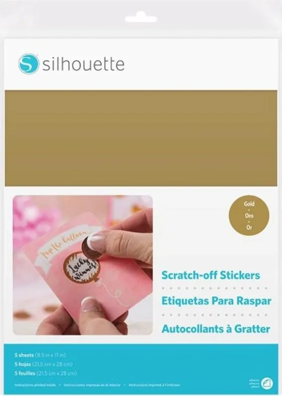Silhouette Scratch-off Sticker Sheets, Gold Výhodná Nabídka