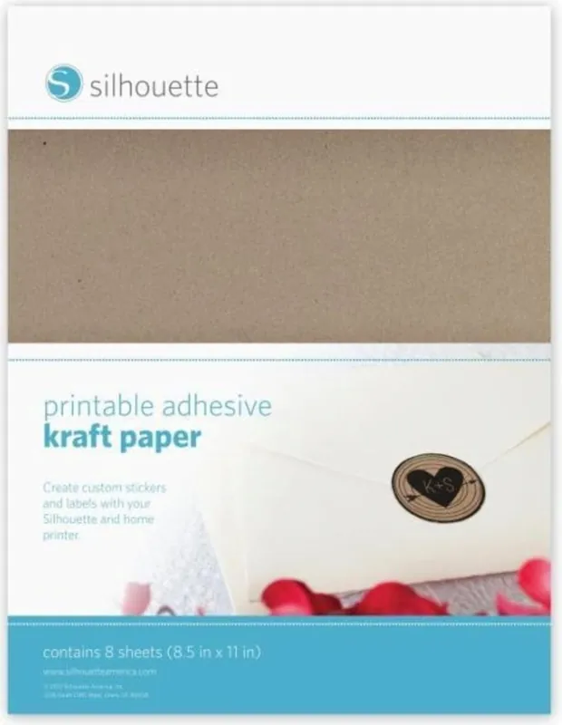 Silhouette Printable Craft Sticker Paper, Light brown Poslední Šance