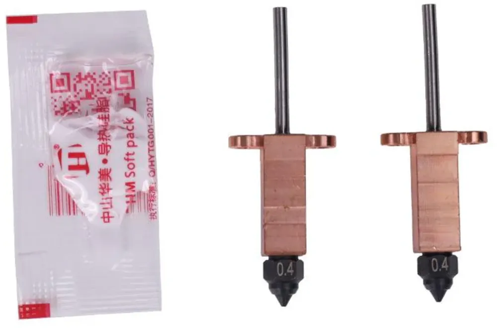 Ověřený Sovol Sada trysek Hardened Steel pro SV08/T300, 2x 0,4 mm