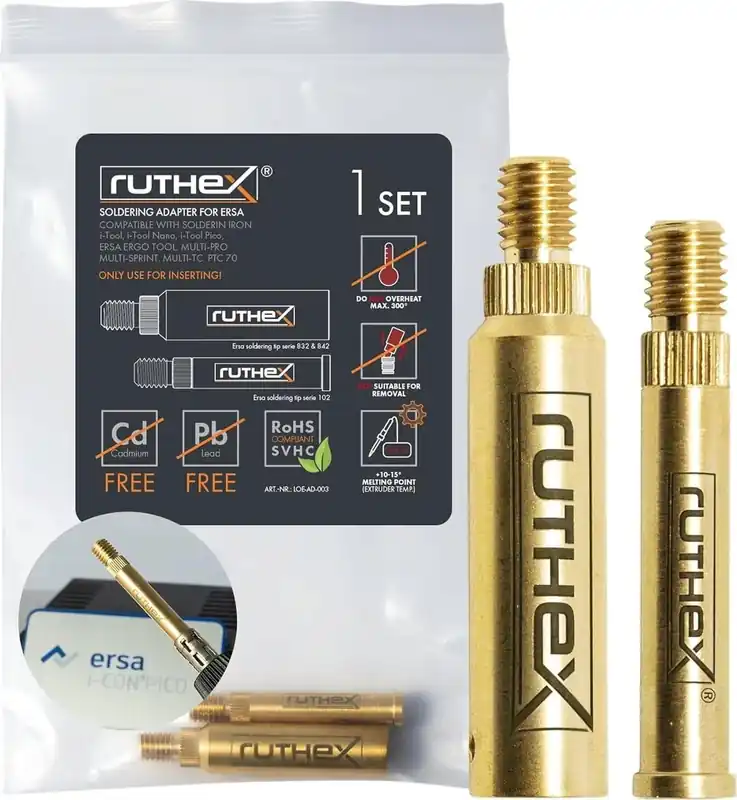 ruthex 2x adaptér pájecího hrotu pro ERSA řady 832, 842 & 102 Nakupujte Hned