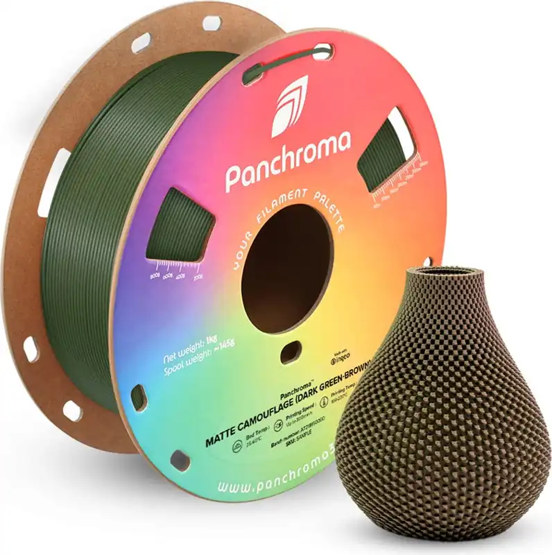 Novinka Polymaker Panchroma™ PLA Dual Matte Camouflage (Dark Green-Brown), 1,75 mm / 1000 g