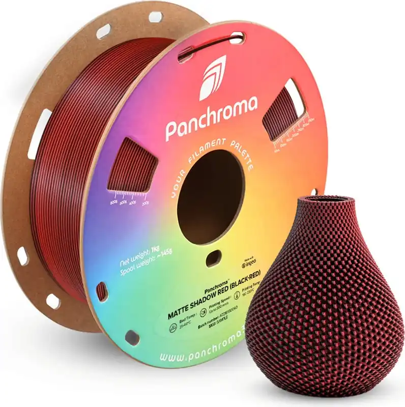 Finální Výprodej Polymaker Panchroma™ PLA Dual Matte Shadow Red (Black-Red), 1,75 mm / 1000 g