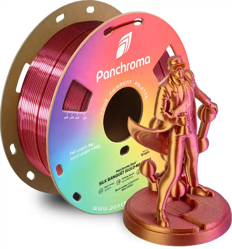 Super Cena Polymaker Panchroma™ PLA Dual Silk Banquet (Gold-Magenta), 1,75 mm / 1000 g