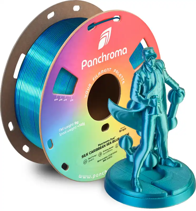 Odeslání Ihned Polymaker Panchroma™ PLA Dual Silk Caribbean Sea (Blue-Green), 1,75 mm / 1000 g