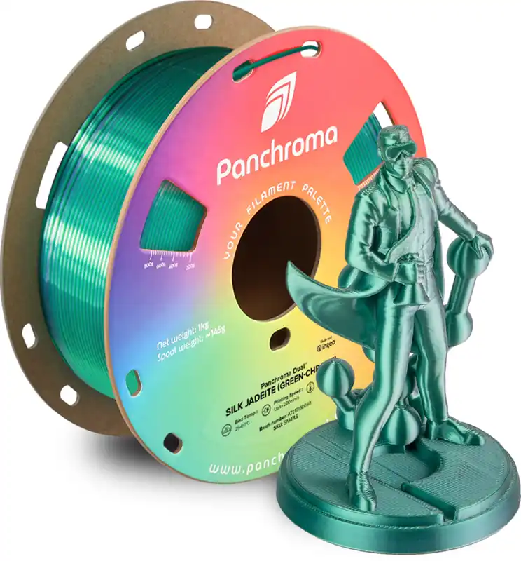 Polymaker Panchroma™ PLA Dual Silk Jadeite (Green-Chrome), 1,75 mm / 1000 g Speciální Cena