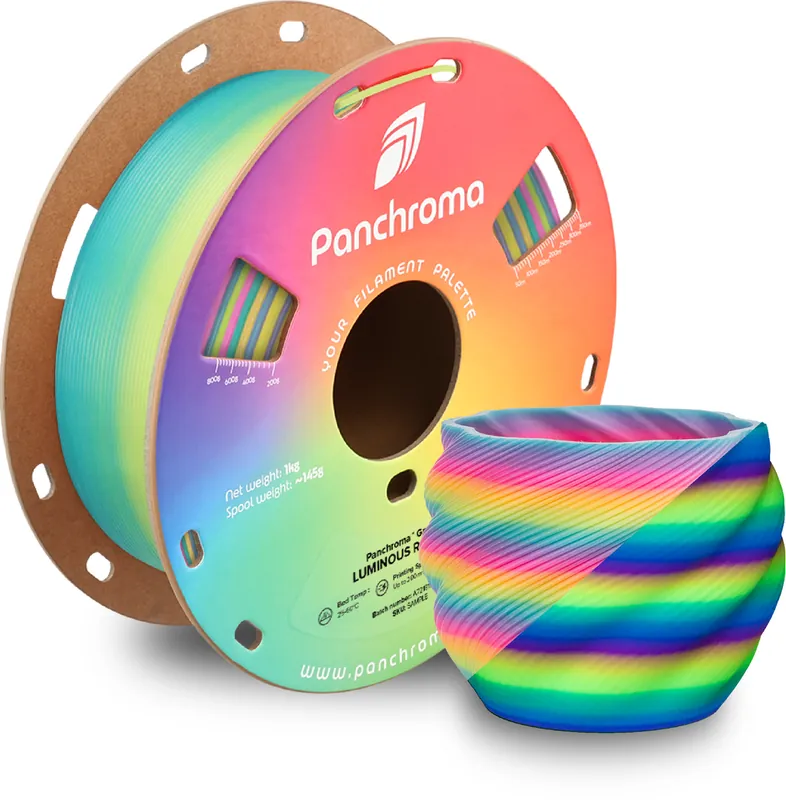 Akční Cena Polymaker Panchroma™ PLA Gradient Luminous Rainbow, 1,75 mm / 1000 g