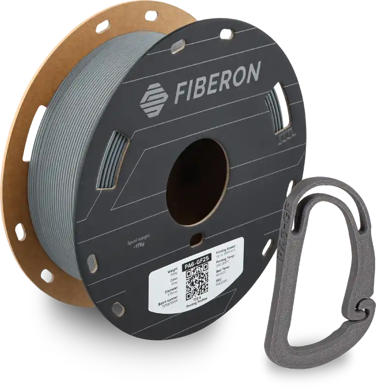 Pouze Dnes Polymaker Fiberon™ PA6-GF25 Grey, 1,75 mm / 500 g