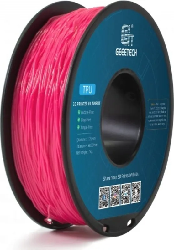 GEEETECH TPU Transparent Pink, 1,75 mm / 1000 g Originální