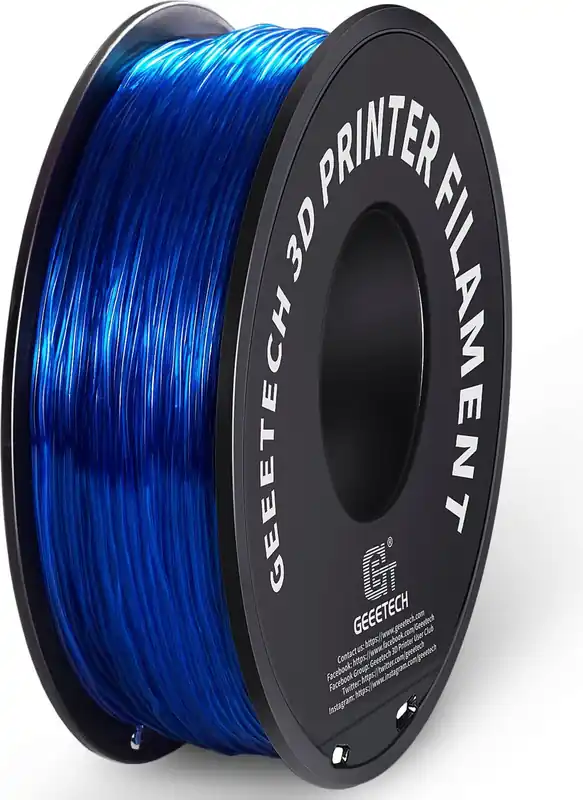GEEETECH TPU Transparent Blue, 1,75 mm / 1000 g Poslední Šance